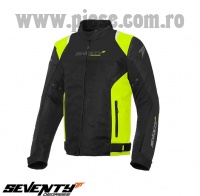 Geaca (jacheta) barbati Racing vara Seventy model SD-JR48 culoare: negru/galben fluor – marime: XXXL